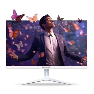 22-Inch Frameless Flat LED Monitor (White, 100Hz)